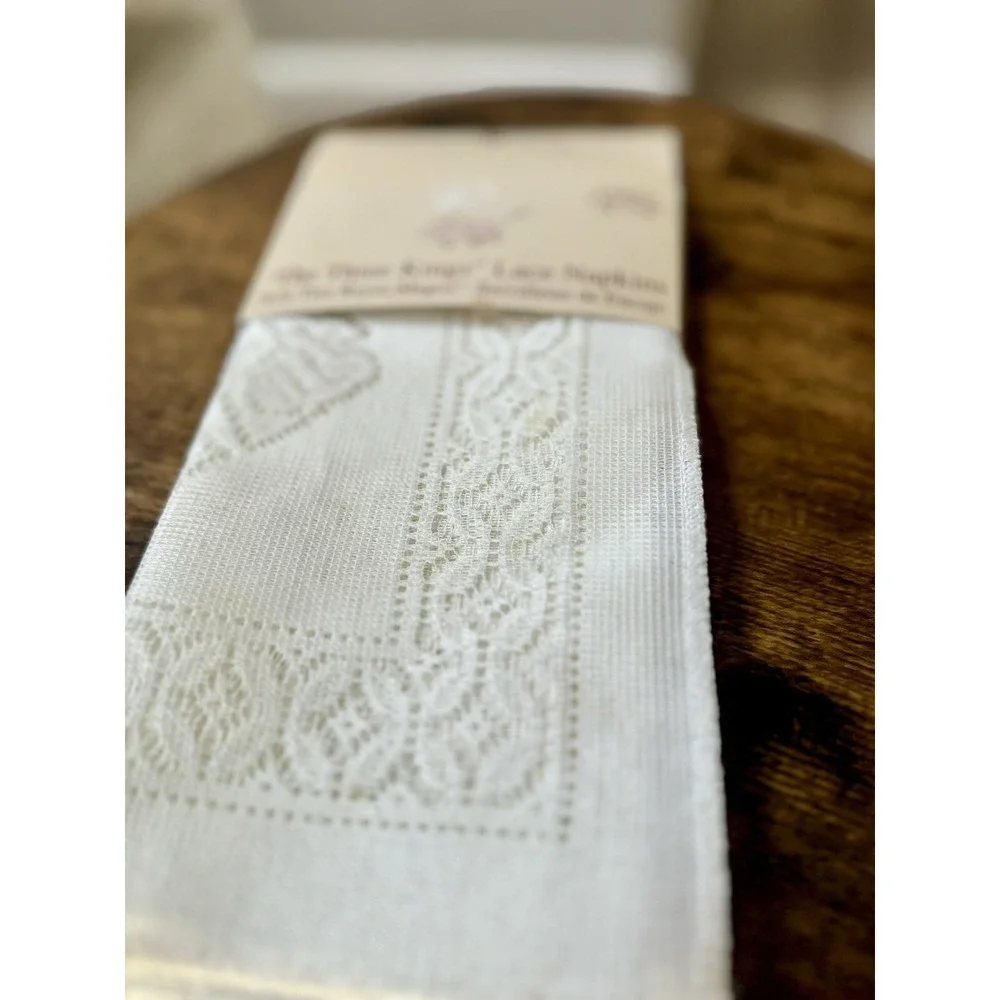 NWT Vintage Kmart The Three Kings Lace Napkins Set-4  ‎  18